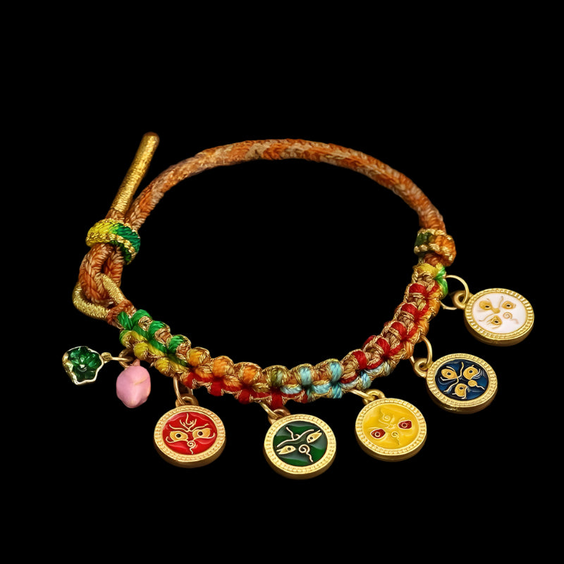 Tibetan Woven Five-Way Wealth God Bracelet