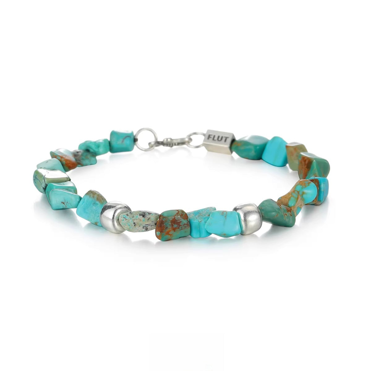 Sterling Silver & Turquoise Beaded Bracelet – Healing and Protection