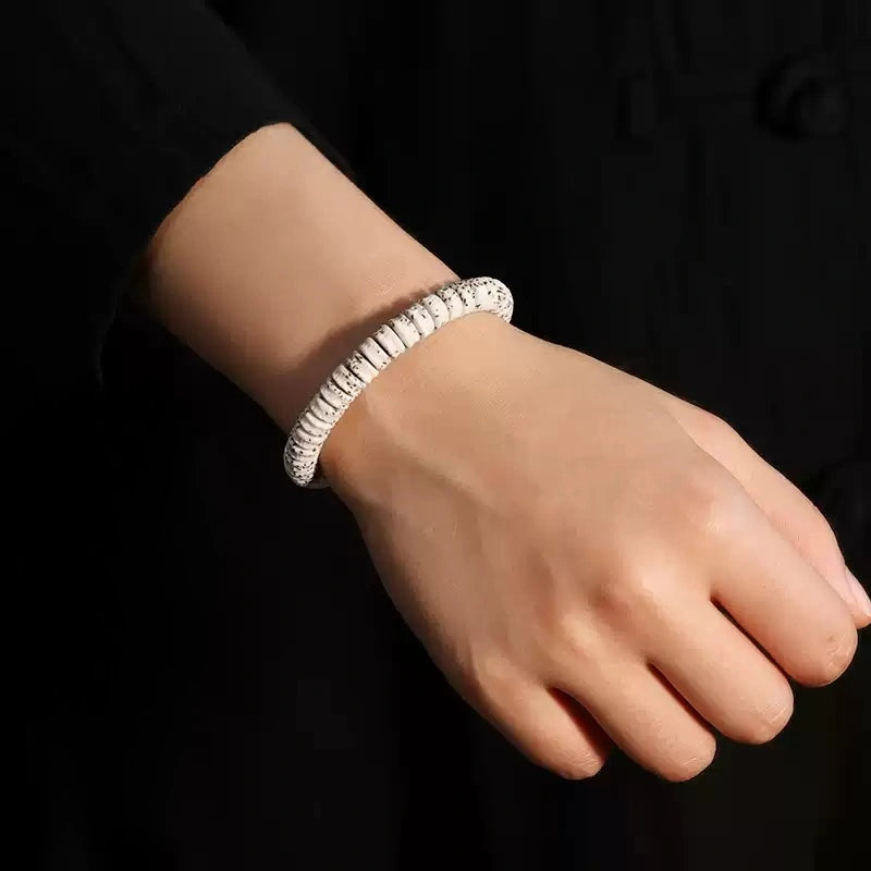 White High-Density Star and Moon Bodhi Bracelet – Gaba Style
