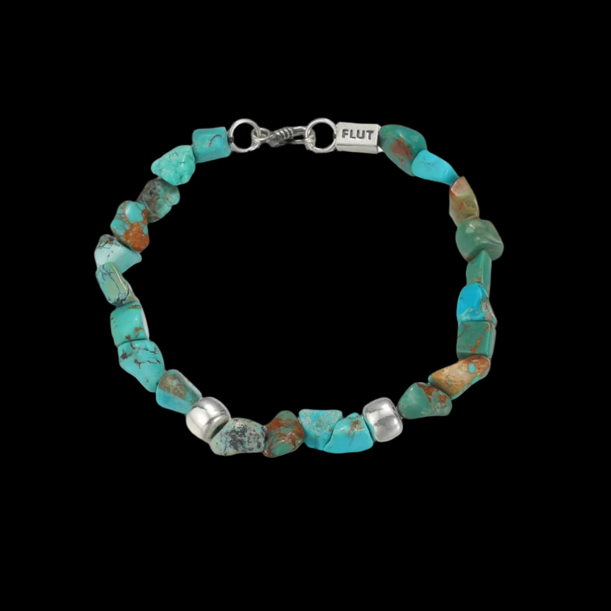 Sterling Silver & Turquoise Beaded Bracelet – Healing and Protection