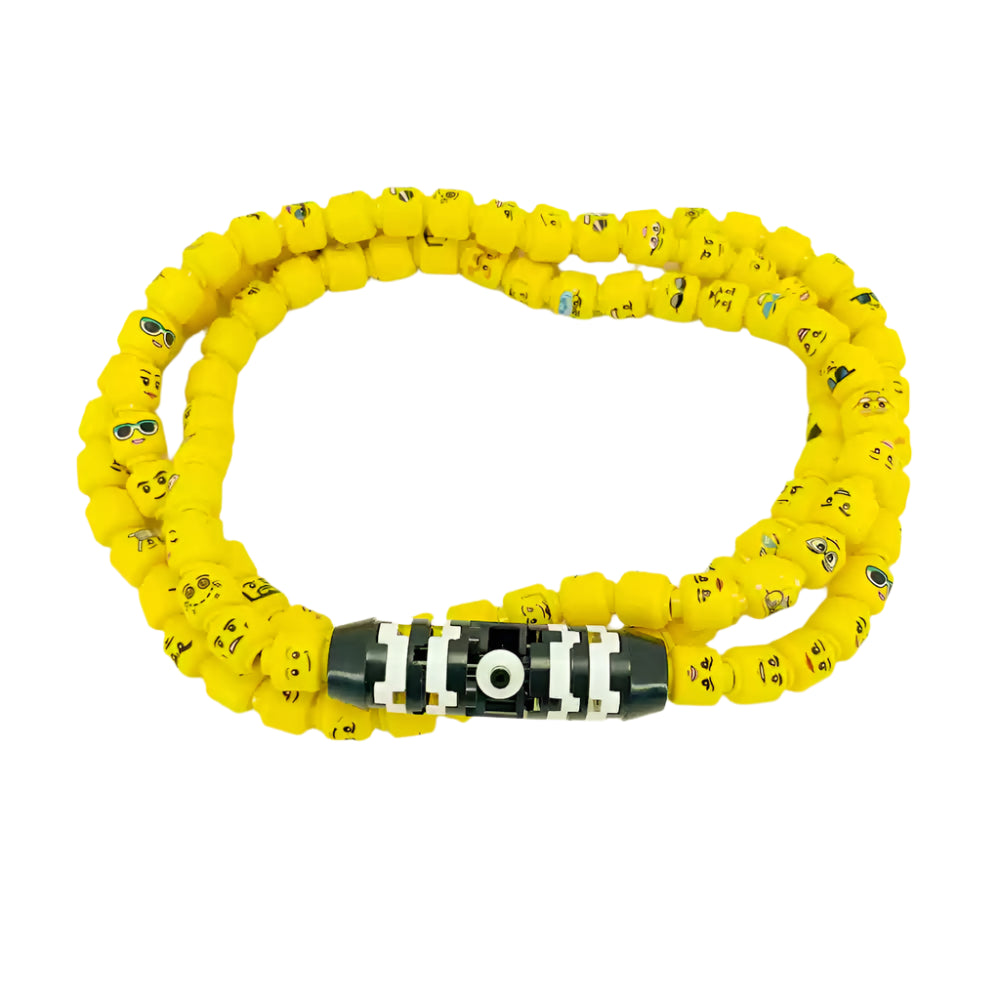 Blocks of Blessings® 108-Head Emoji Bracelet with Plastic Building Blocks
