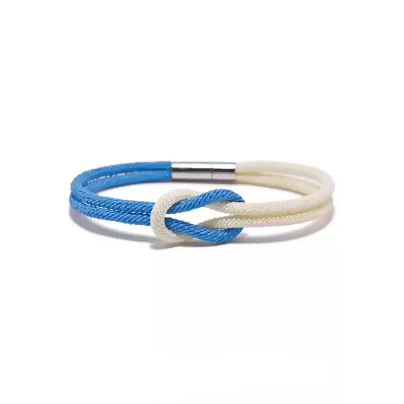 Tibetan Knot Cord Bracelet with Titanium Steel Magnetic Clasp