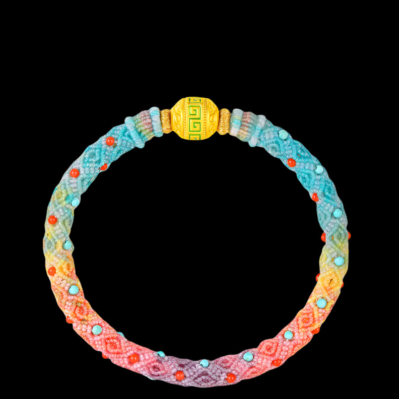 Tibetan 3D Endless Knot Bracelet – A Symbol of Eternal Blessings