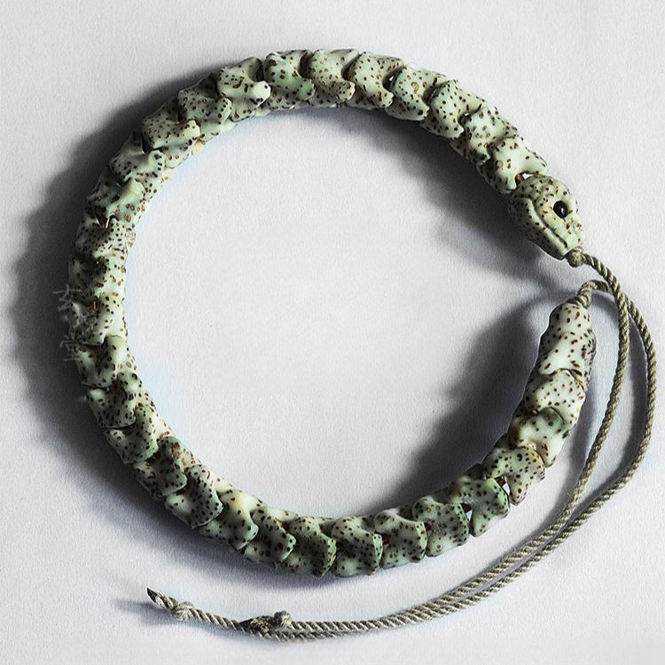 Tibetan Snake Bone Star Moon Bodhi Seed Bracelet