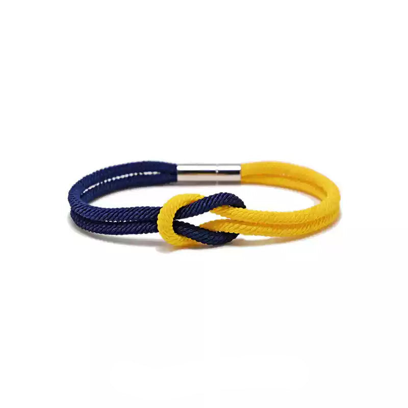 Tibetan Knot Cord Bracelet with Titanium Steel Magnetic Clasp