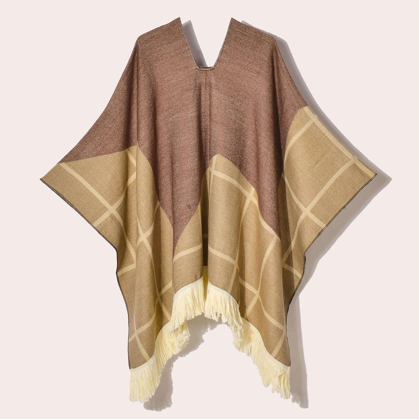Tibetan Ethnic Fringed Shawl Cape – A Blend of Tradition and Spiritual Elegance