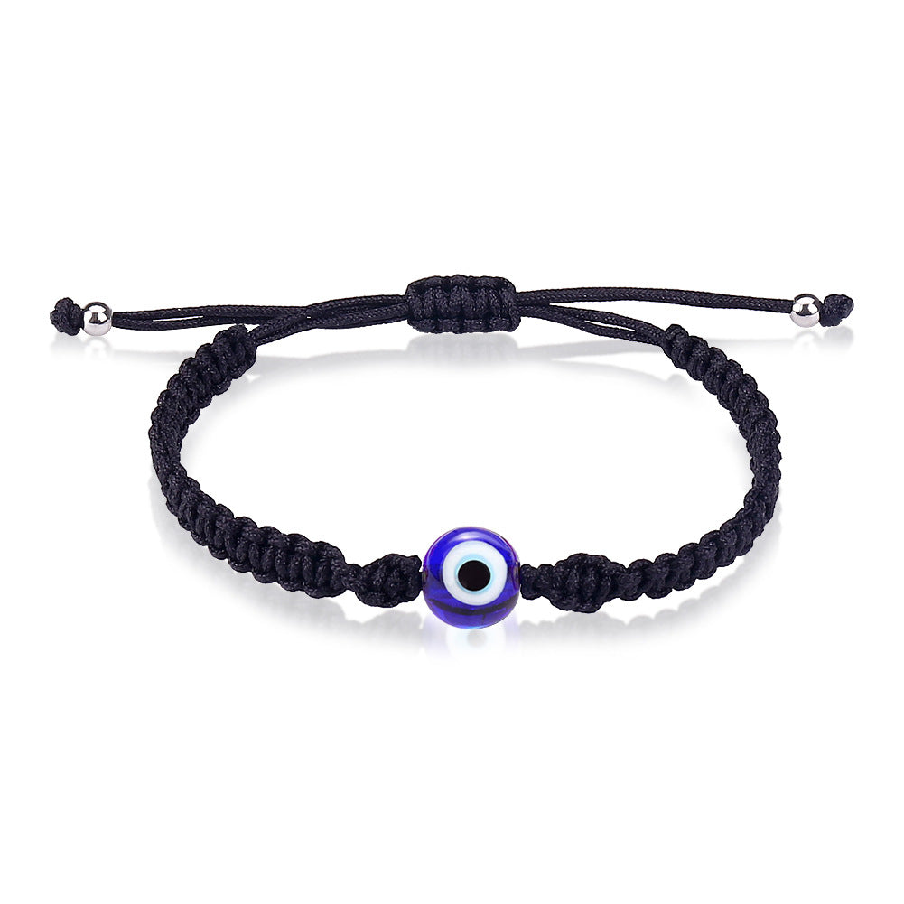 Adjustable Evil Eye Cord Bracelet – Tibetan Red & Black Design