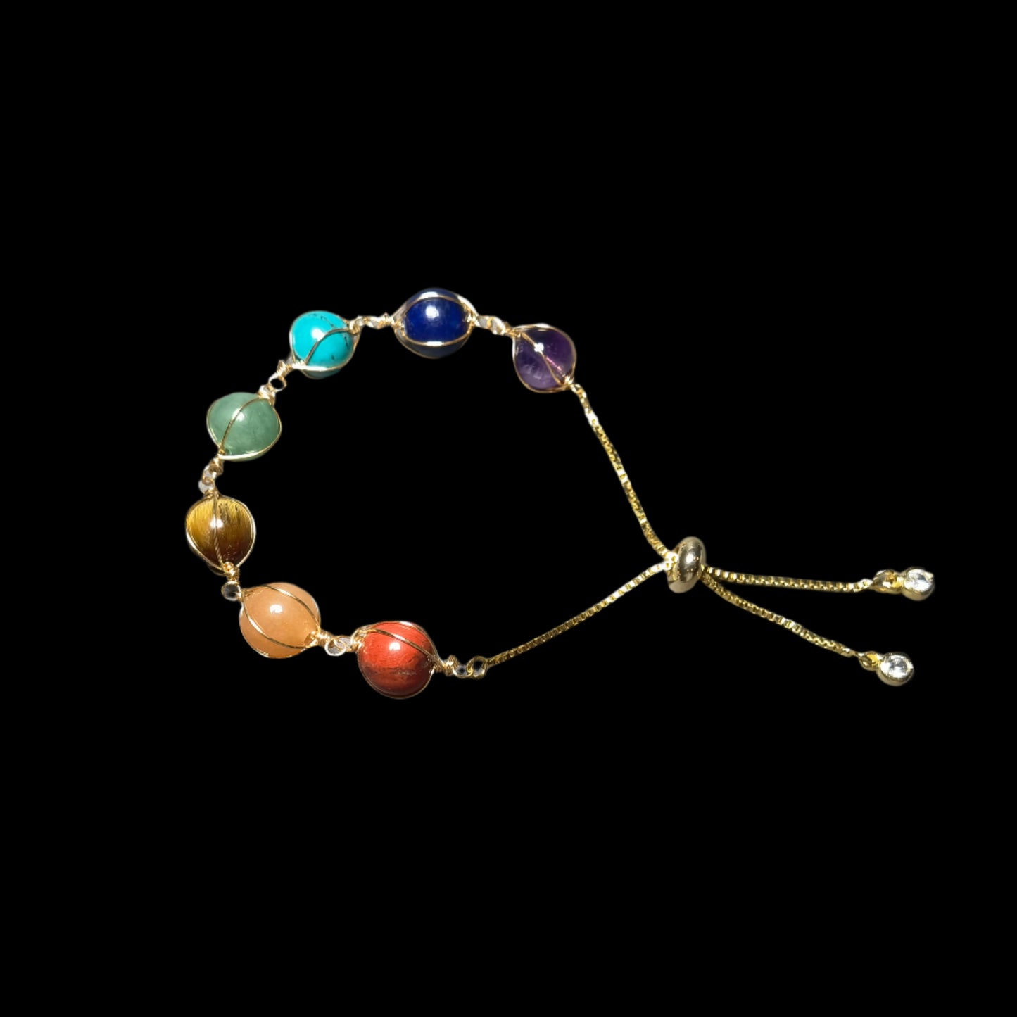 Tibetan 7-Bead Chakra Bracelet – Amethyst, Lapis, Carnelian & More