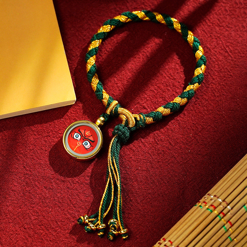 Braids of the Sacred® Tibetan Dragon Scale Knot Five Deity Eye Bracelet