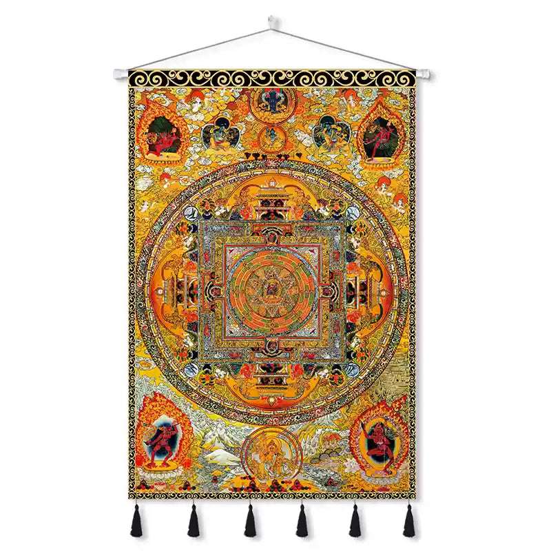 Tibetan Thangka Wall Hangings – Sacred Mandala Tapestries for Spiritual Growth and Blessings