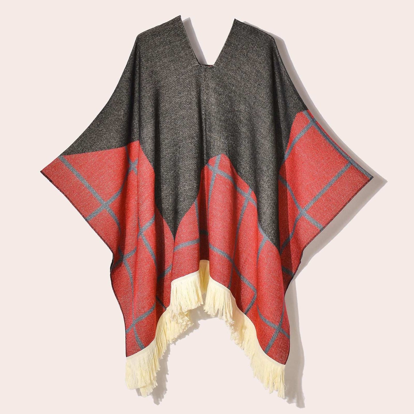 Tibetan Ethnic Fringed Shawl Cape – A Blend of Tradition and Spiritual Elegance