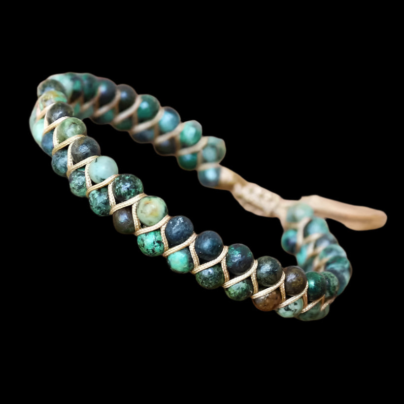 Pastel Reverie® Tibetan Double Layer Bracelet with Natural Stone & Hand-Knotting
