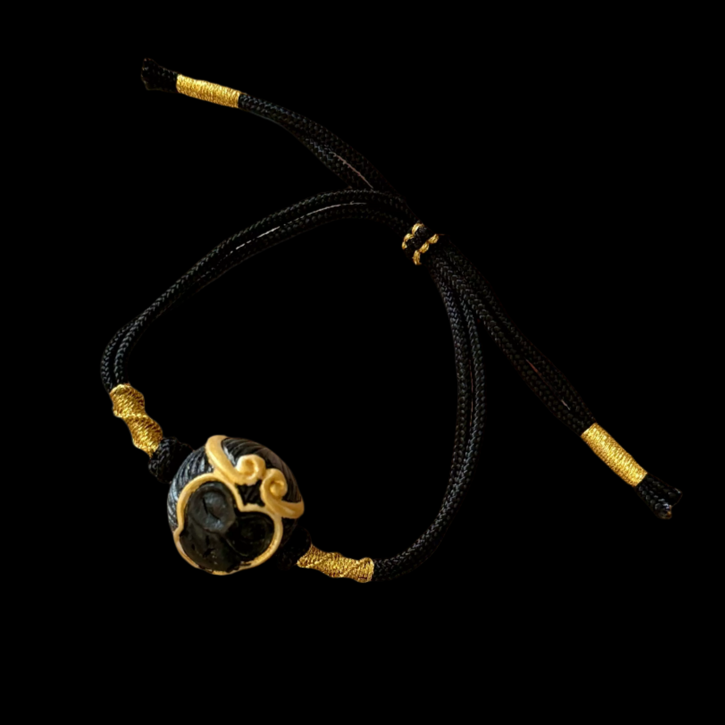 Funky Punky® Tibetan Wukong Bracelet with Deer Antler & Handwoven Cord