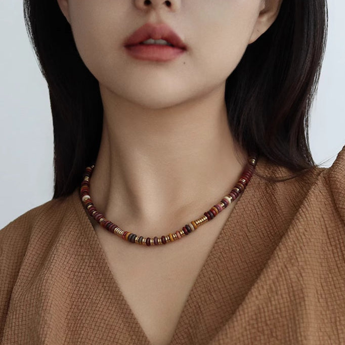Pastel Reverie® Double-Layered Turquoise & Jade Beaded Choker Necklace
