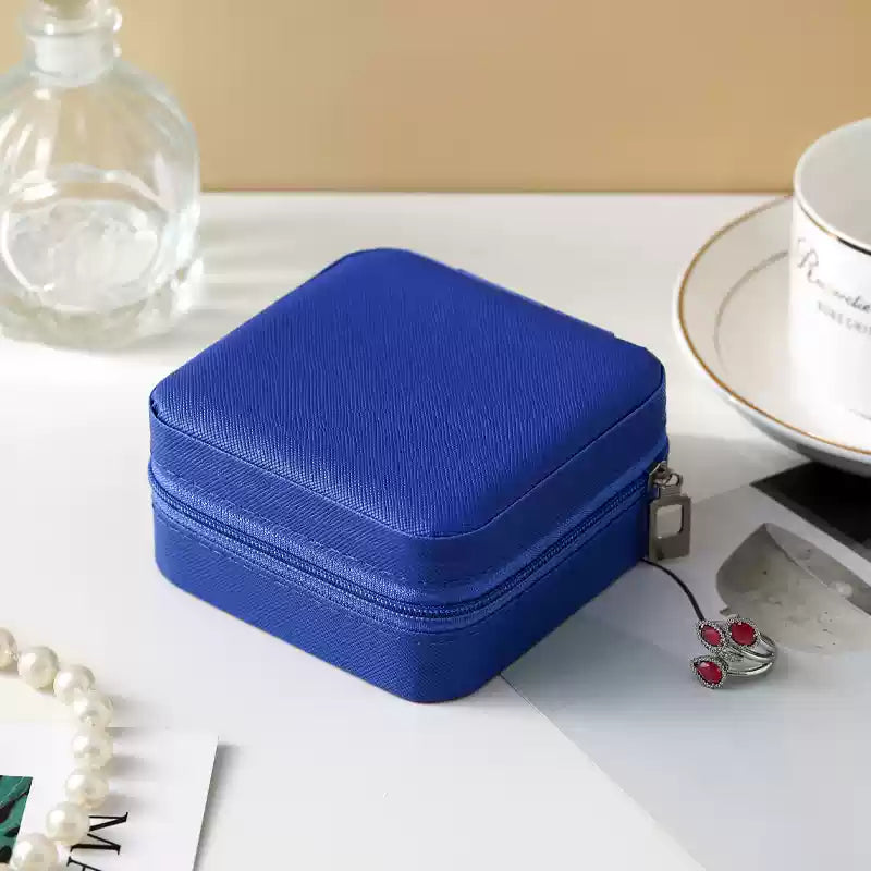Portable Vintage Pattern Jewelry Box with Organizers