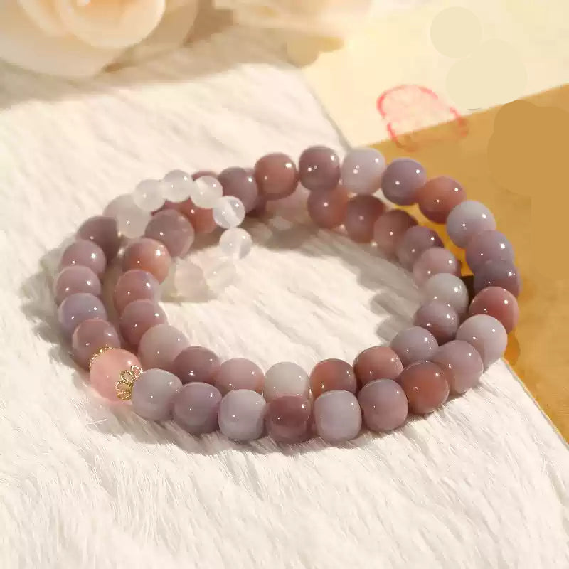 Jade-like White Jade Bodhi Seed Buddhist Bracelet – Handcrafted Tibetan Mala