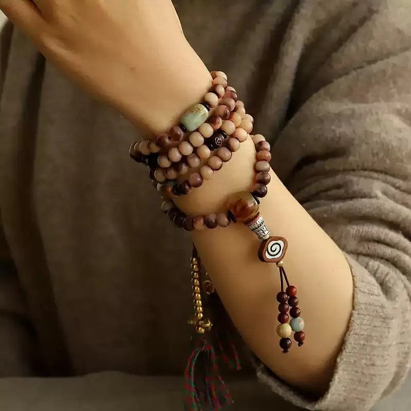 Blood-Toned Natural Camel Bone Bracelet
