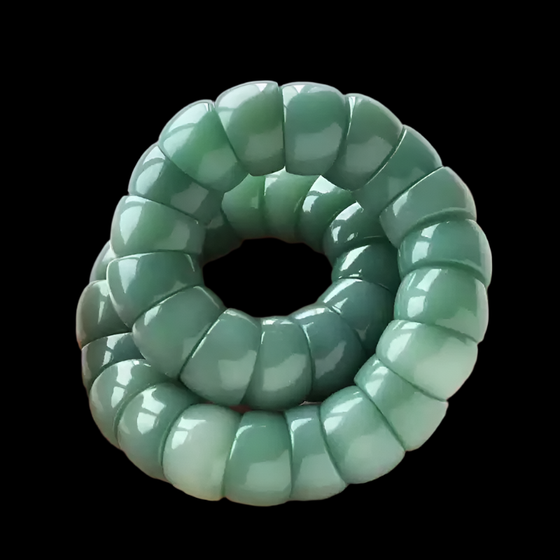 Sacred Gutline® High-Density White Bodhi Root Bracelet in Intestine-Loop Style