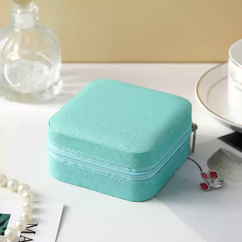 Portable Vintage Pattern Jewelry Box with Organizers