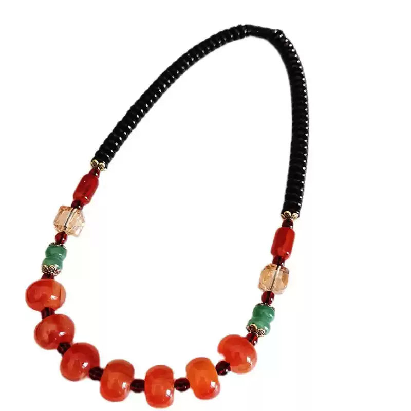 Garden of Empresses® Amber Mala Necklace with Natural Beads