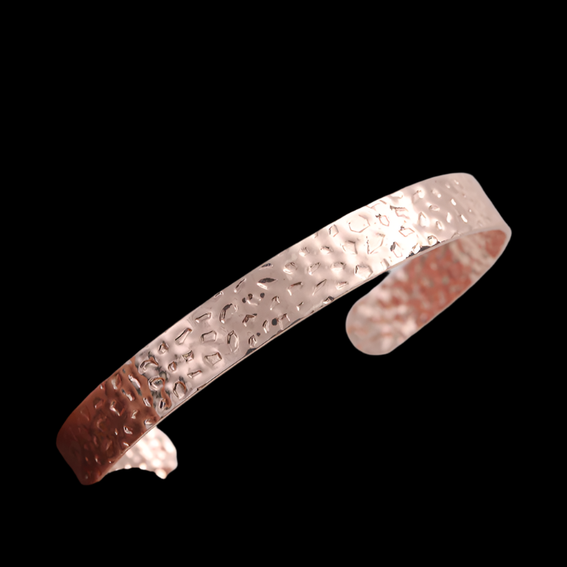 Vintage Red Copper Magnetic Open Cuff Bracelet