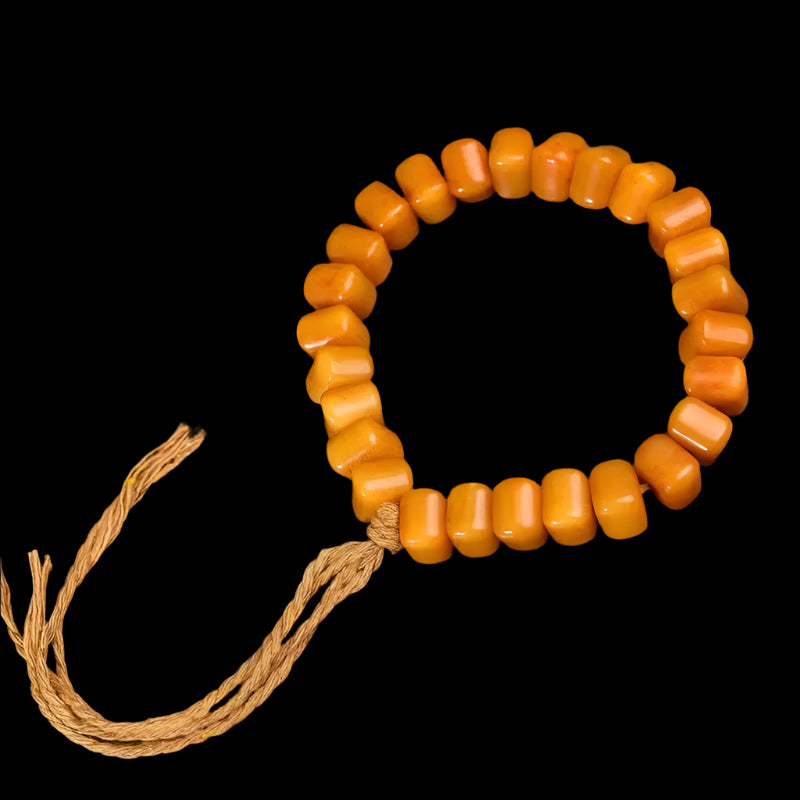 Tibetan Camel Bone Bracelet with Natural Irregular Square Beads
