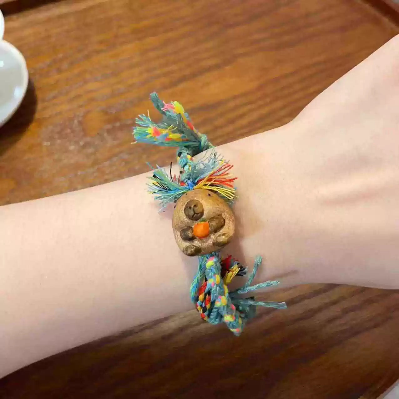 Funky Punky® Tibetan Knot Bracelet with Carved Capybara Charm