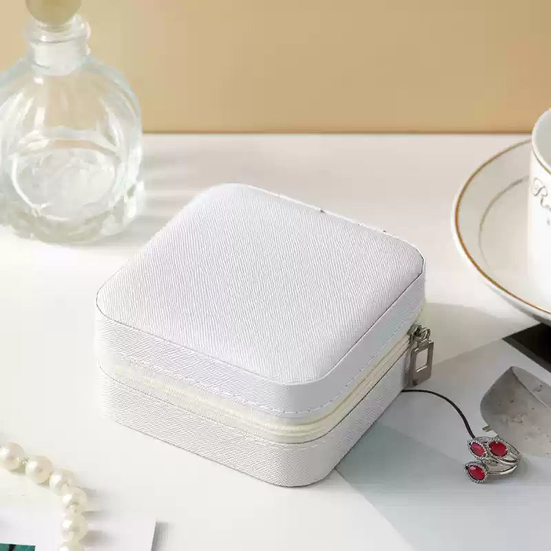 Portable Vintage Pattern Jewelry Box with Organizers