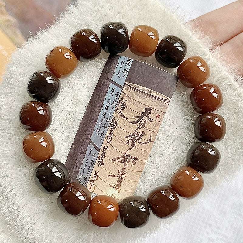 Natural Bodhi Root Bead Bracelet – Harmony & Spiritual Awakening