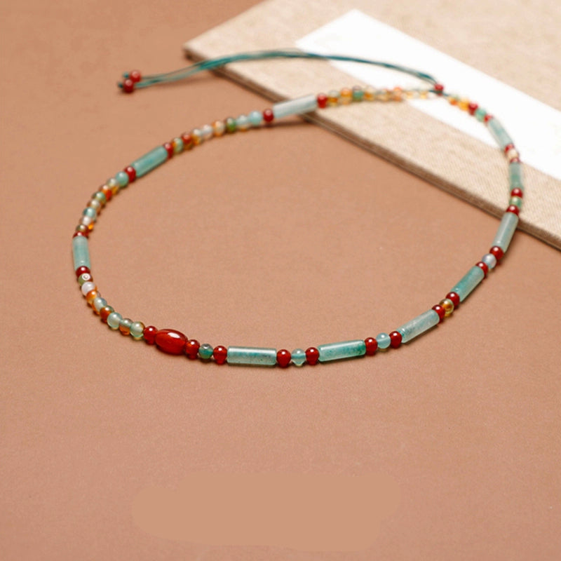 Pastel Reverie® Aventurine & Agate Choker Necklace