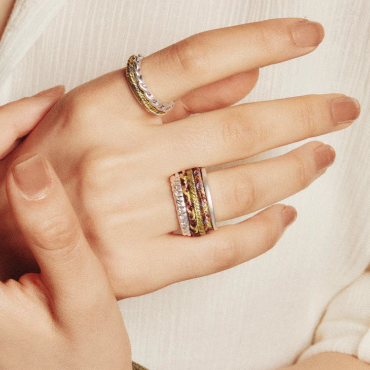 Iron Tapestry® Braided Sterling Silver Ring