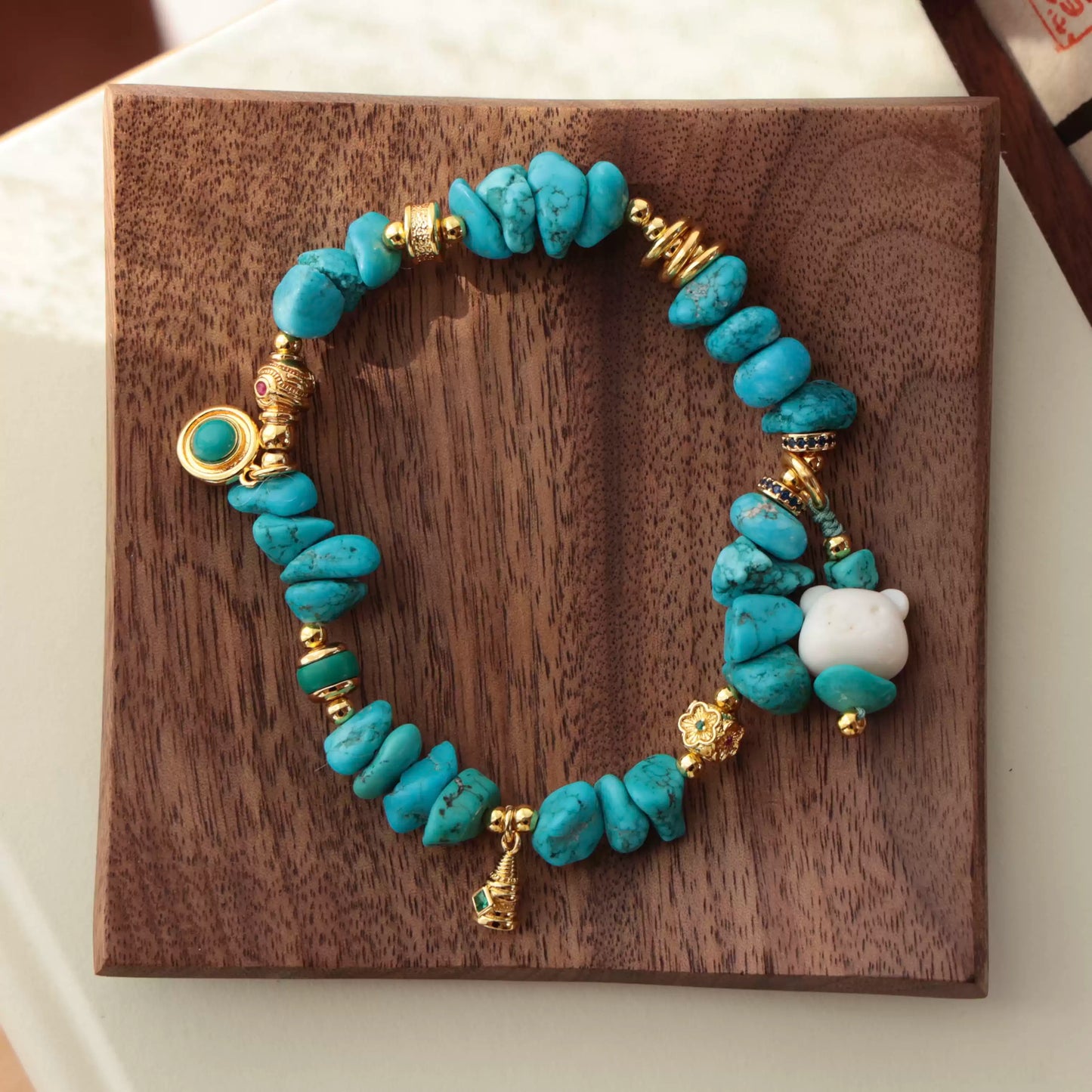 Funky Punky® Tibetan Agarwood & Deer Antler Bead Bracelet