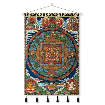 Tibetan Thangka Wall Hangings – Sacred Mandala Tapestries for Spiritual Growth and Blessings