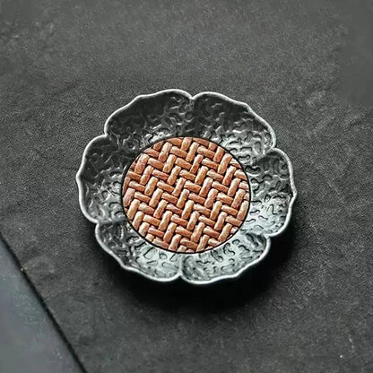 Zen Bamboo & Metal Tea Coasters – Mindful Set for Ceremony & Balance