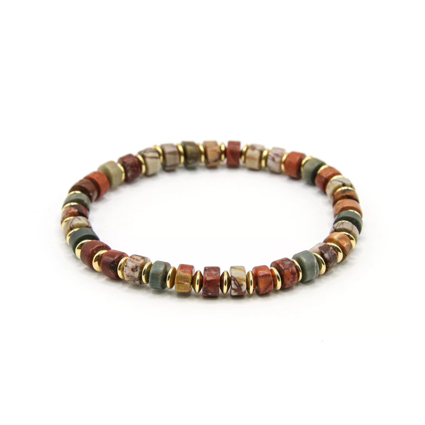 Temple Drill® Picasso Jasper Bead Bracelet