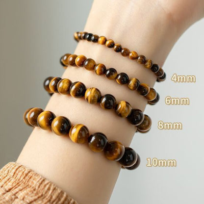 Natural Tiger’s Eye Buddhist Bracelet – Strength, Protection, and Prosperity