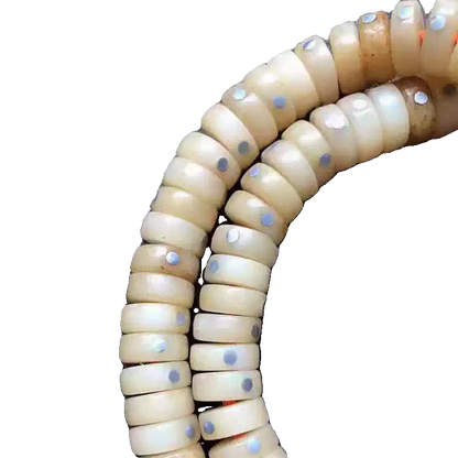 Tibetan 108 Camel Bone Mala with Silver Inlay – Handcrafted Buddhist Beads