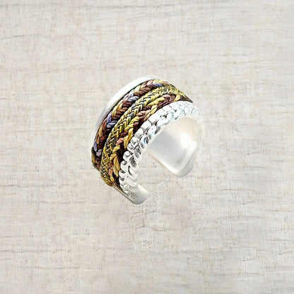 Iron Tapestry® Braided Sterling Silver Ring