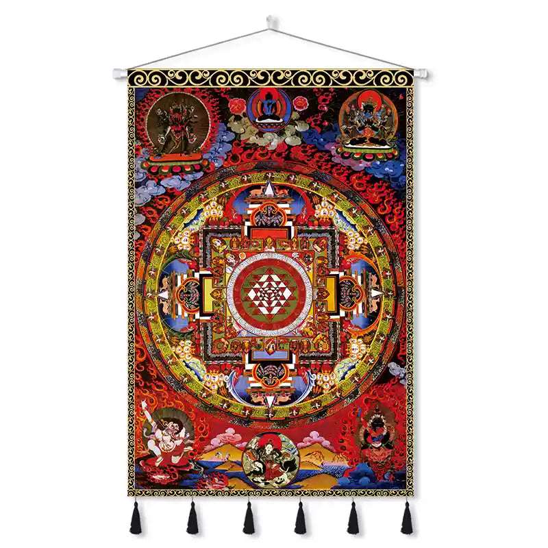 Tibetan Thangka Wall Hangings – Sacred Mandala Tapestries for Spiritual Growth and Blessings