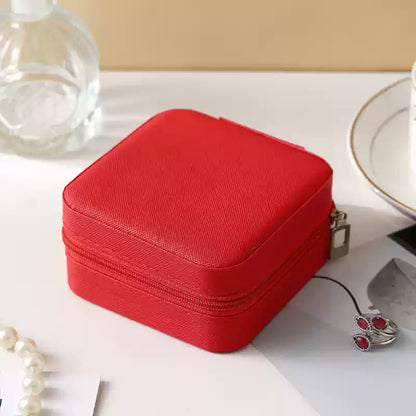 Portable Vintage Pattern Jewelry Box with Organizers