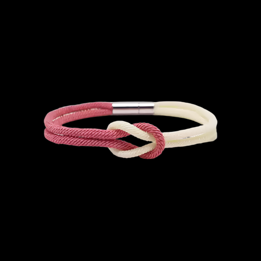 Tibetan Knot Cord Bracelet with Titanium Steel Magnetic Clasp