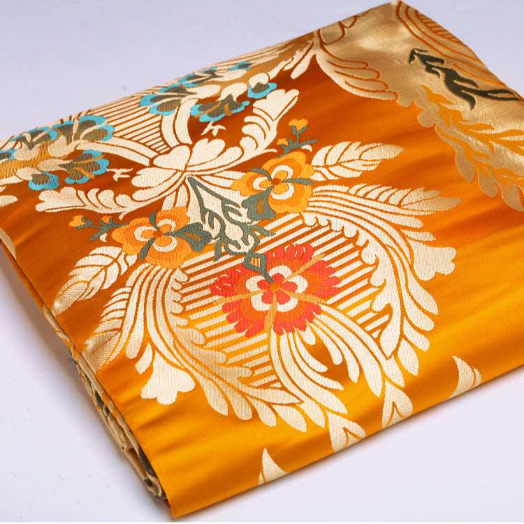 Gesar Flower Eight Auspicious Symbols Silk Embroidered Hada – Traditional Tibetan Silk with Colorful Fringed Design