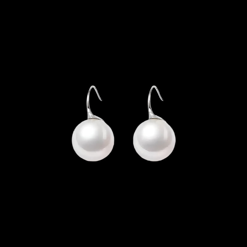 Tibetan - style Imitation Pearl Earrings in Tibetan Silver