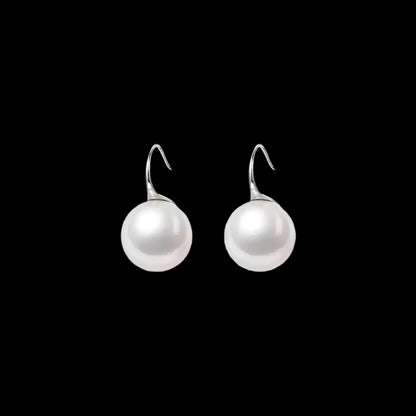Tibetan - style Imitation Pearl Earrings in Tibetan Silver