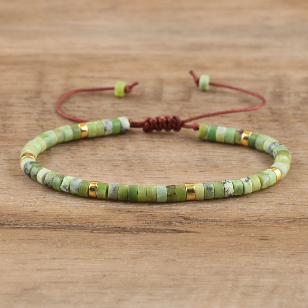 Braided Tibetan-Inspired Narrow Cuff Bracelet in Silver and Gold