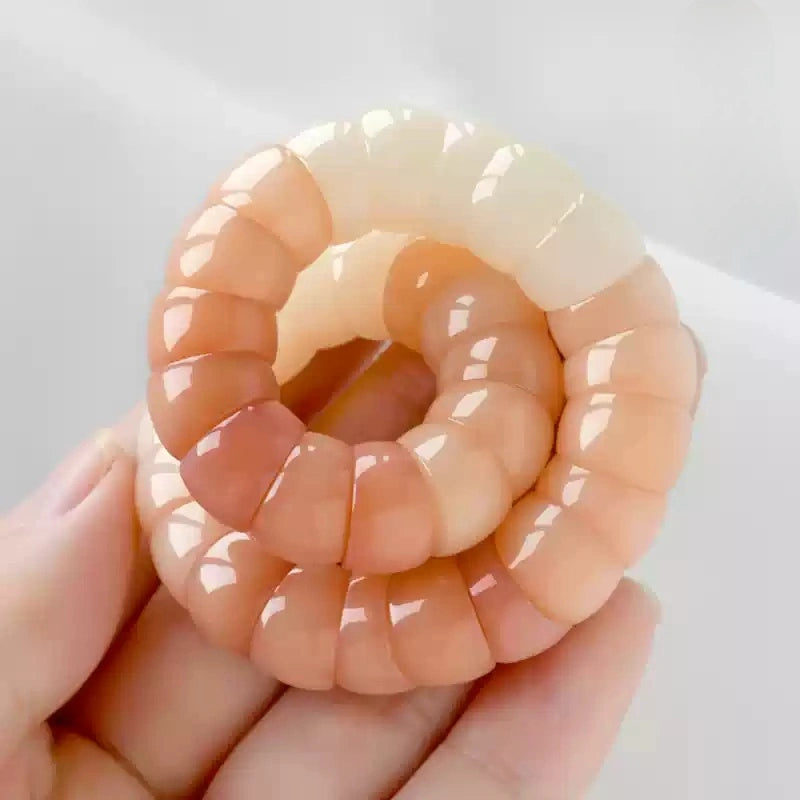 Sacred Gutline® High-Density White Bodhi Root Bracelet in Intestine-Loop Style