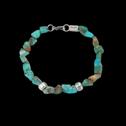 Sterling Silver & Turquoise Beaded Bracelet – Healing and Protection