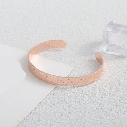 Vintage Red Copper Magnetic Open Cuff Bracelet