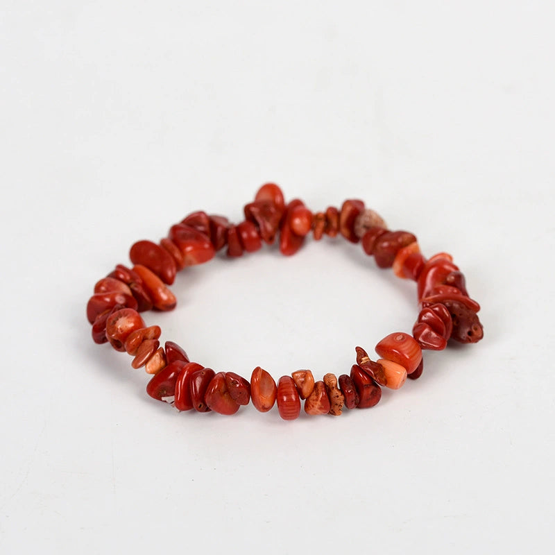 Rose Quartz & Carnelian Chakra Crystal Bracelet for Healing