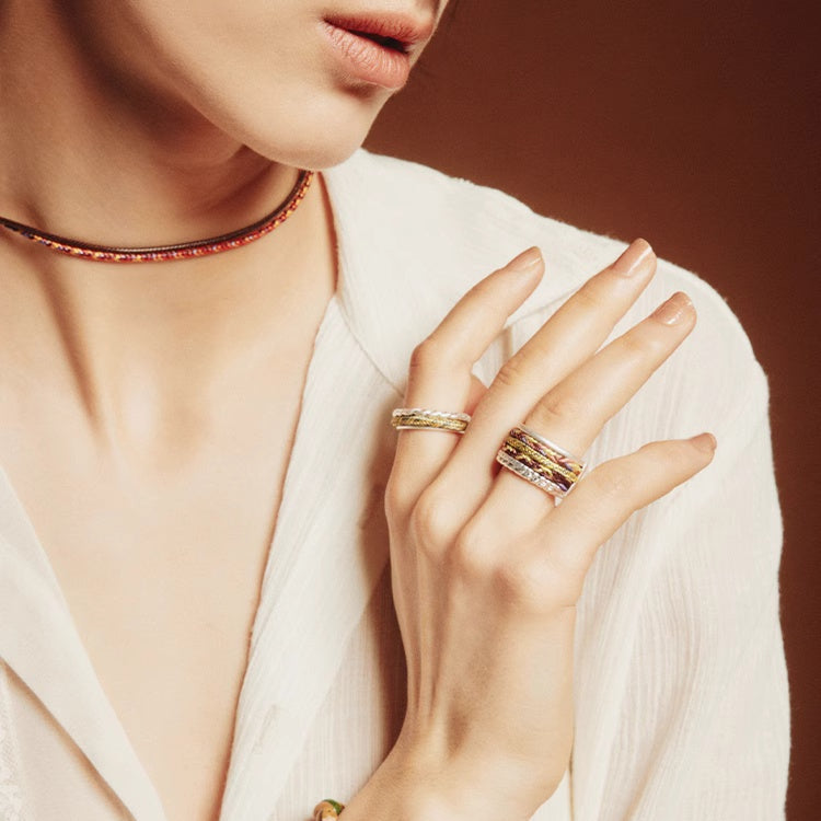 Iron Tapestry® Braided Sterling Silver Ring